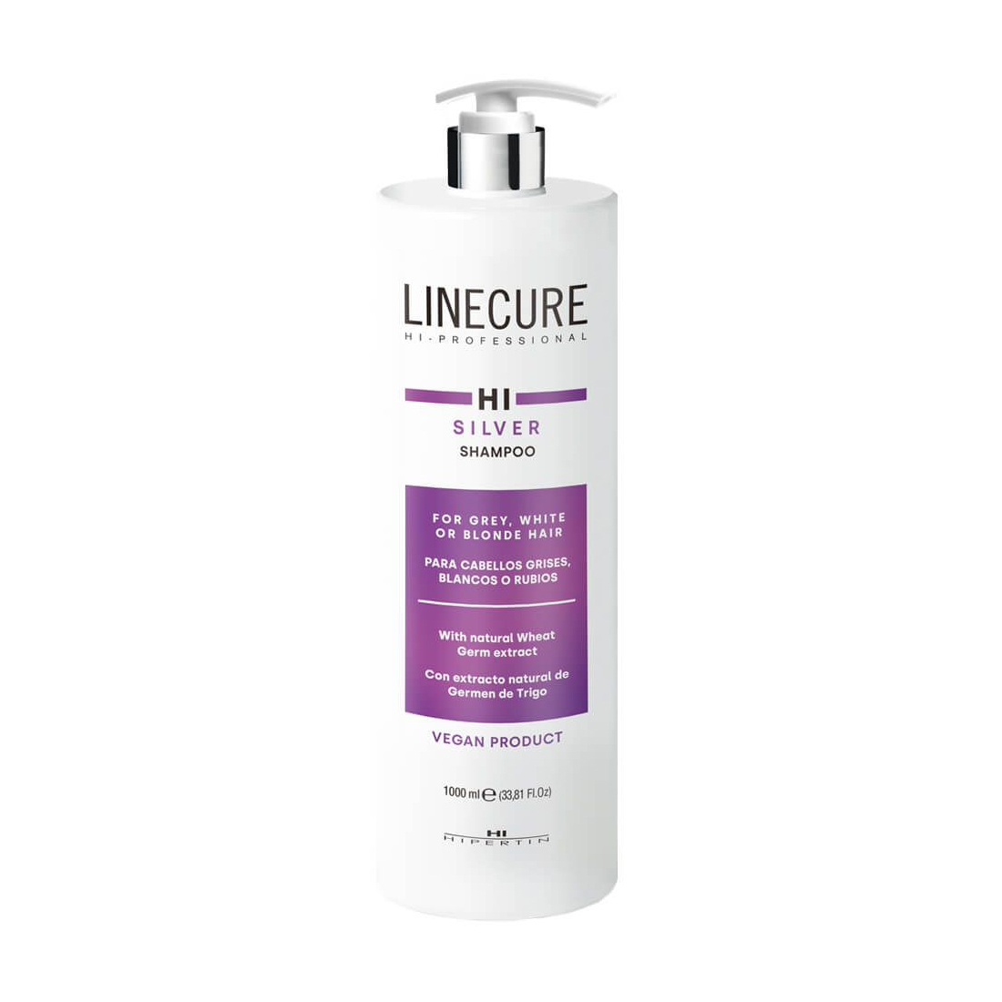Шампунь Hipertin Linecure Vegan Silver Shampoo для світлого та фарбованого волосся, 1 л
